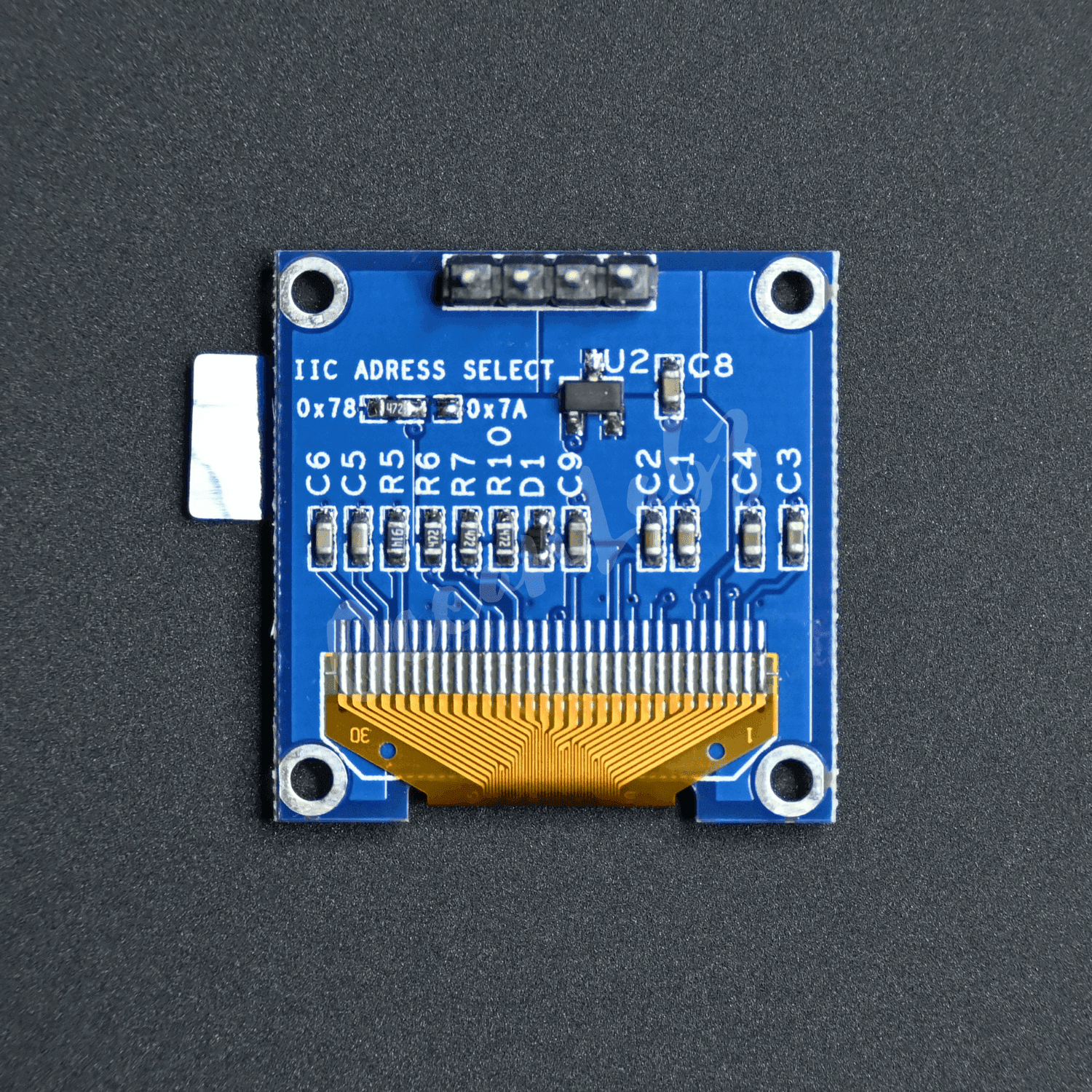 D1286464 Rsi 0.96 inch 4Pin 128 x 64 Blue I2C OLED Display Module