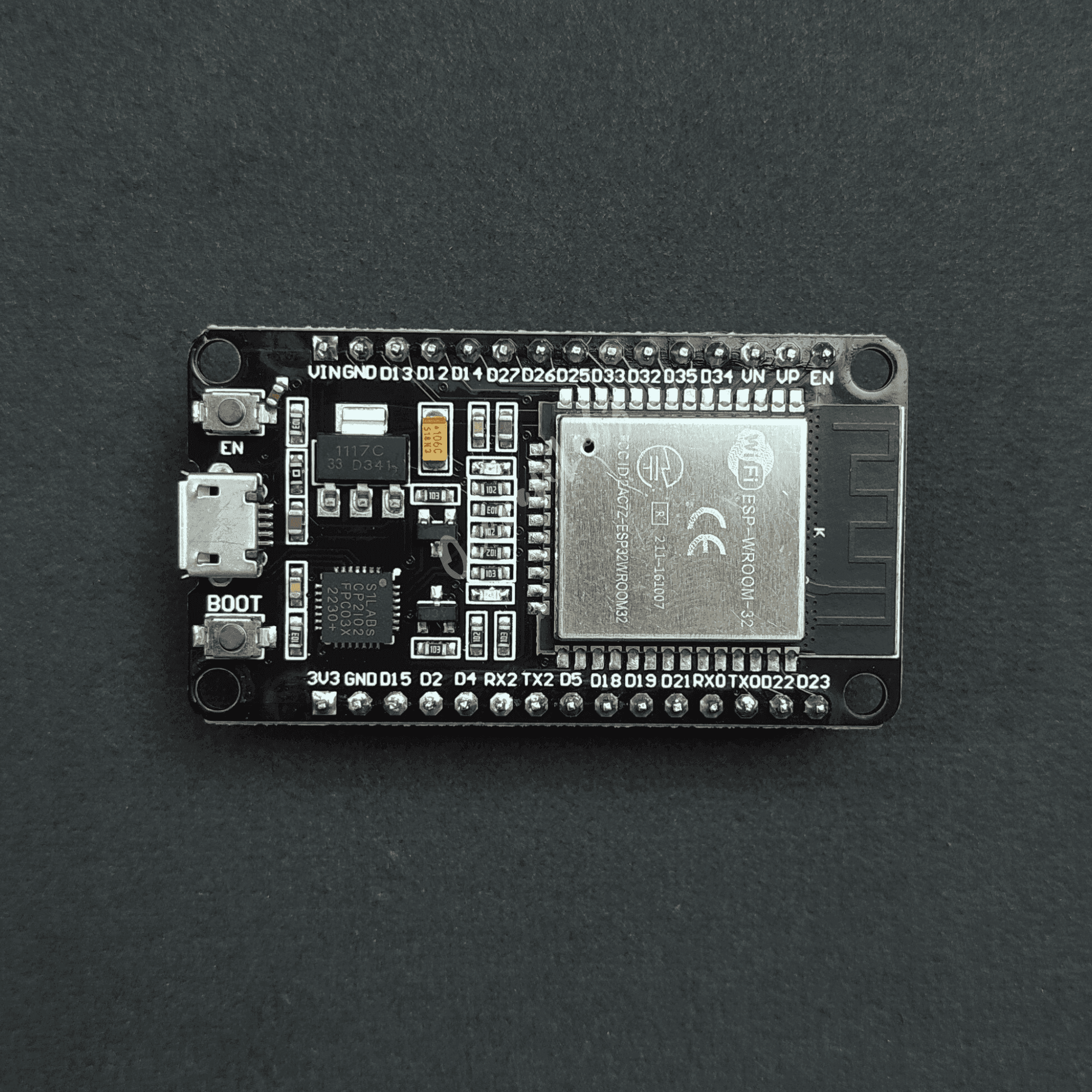 ESP32 WROOM-32 Development Board CP2102 USB Driver 2.4GHz Dual Core WiFi + Bluetooth (30 PINS)