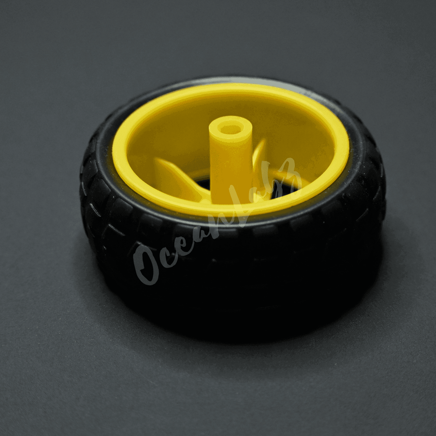 65mm Robot Wheel for BO Motors (Yellow)