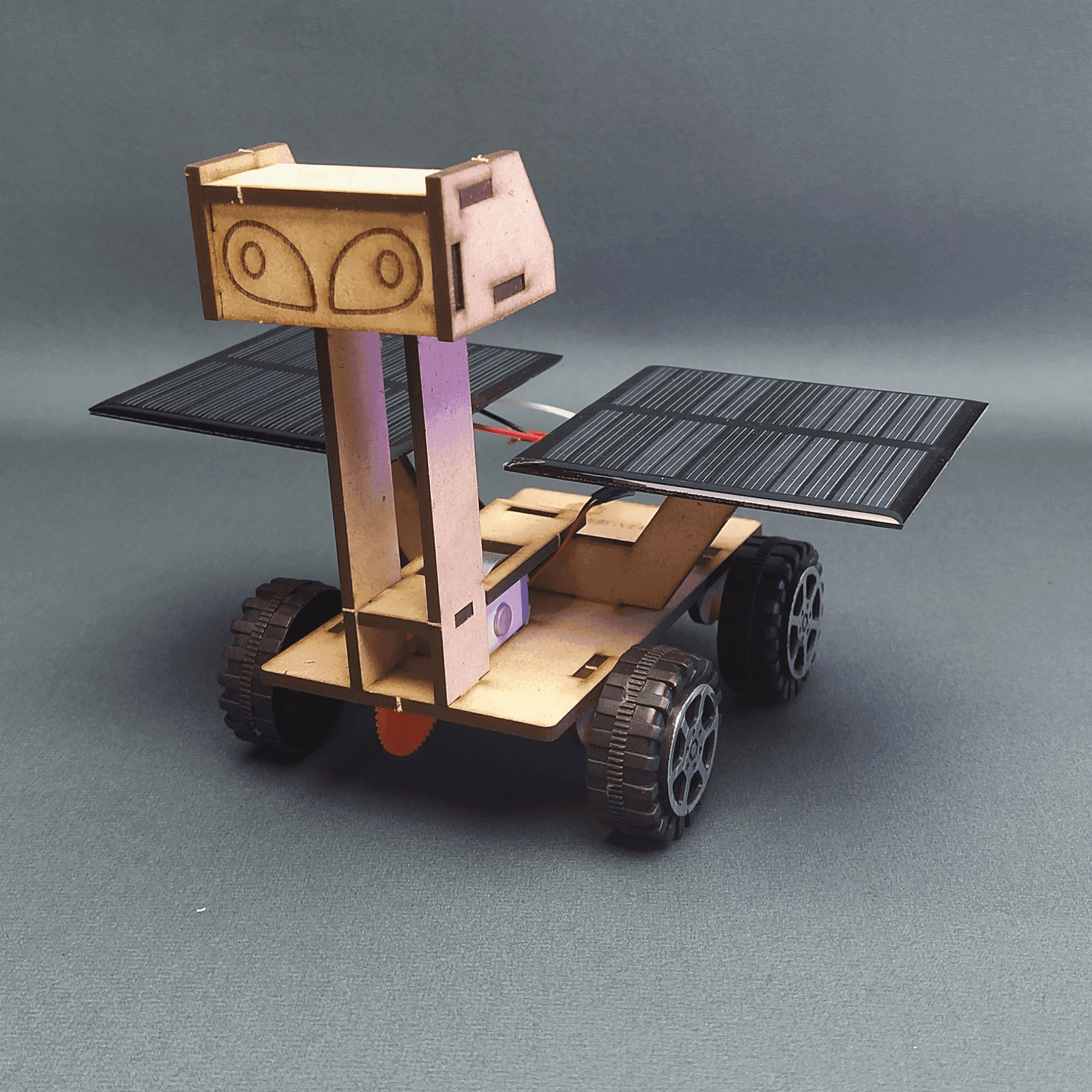 Moon Rover-Lunar Exploration New Assemble Creative Solar DIY Car Motor Robot Kit