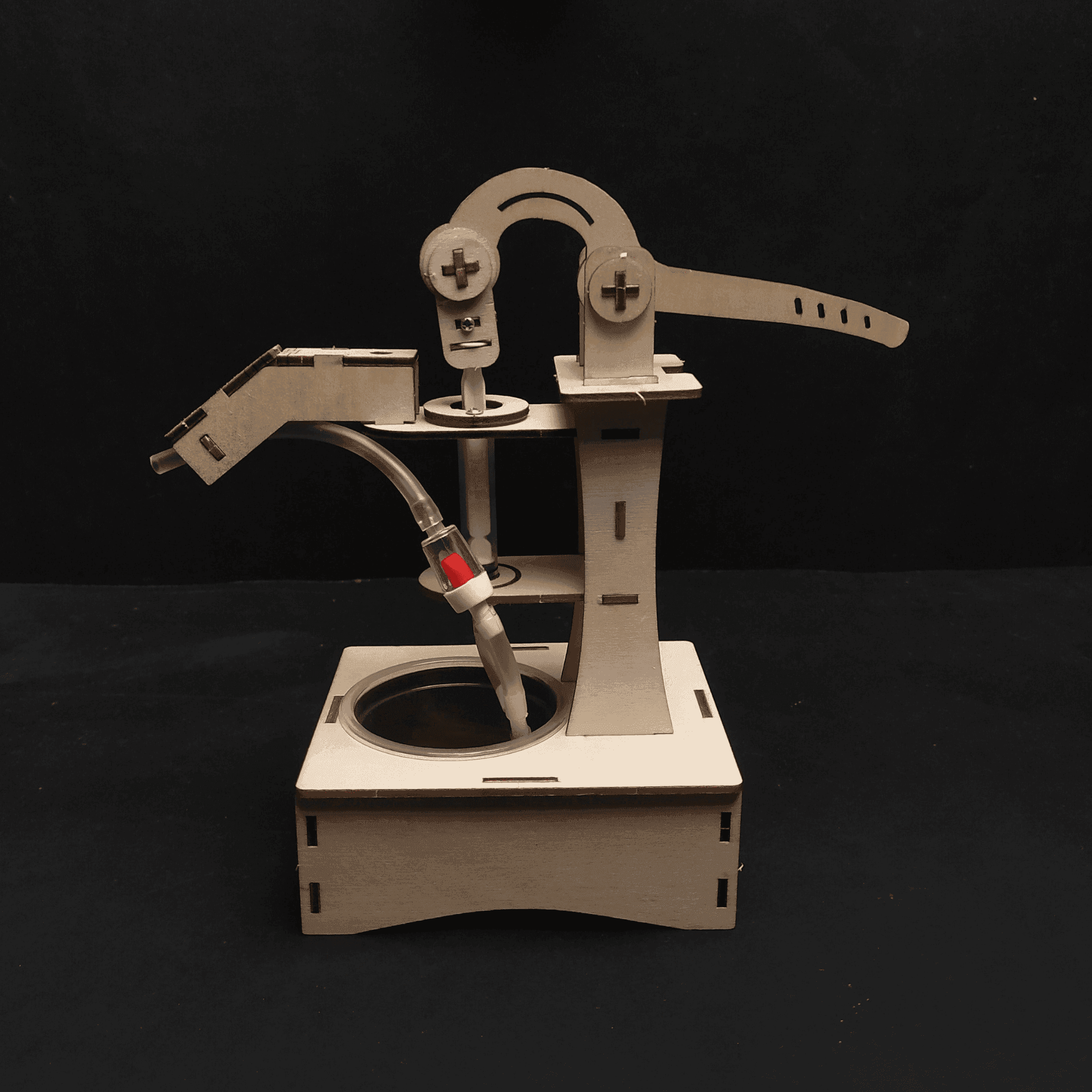 Wooden Pumping Machine Model Puzzles Kids Science Toy Funny Technology Physics Kit Educational Toys for Children