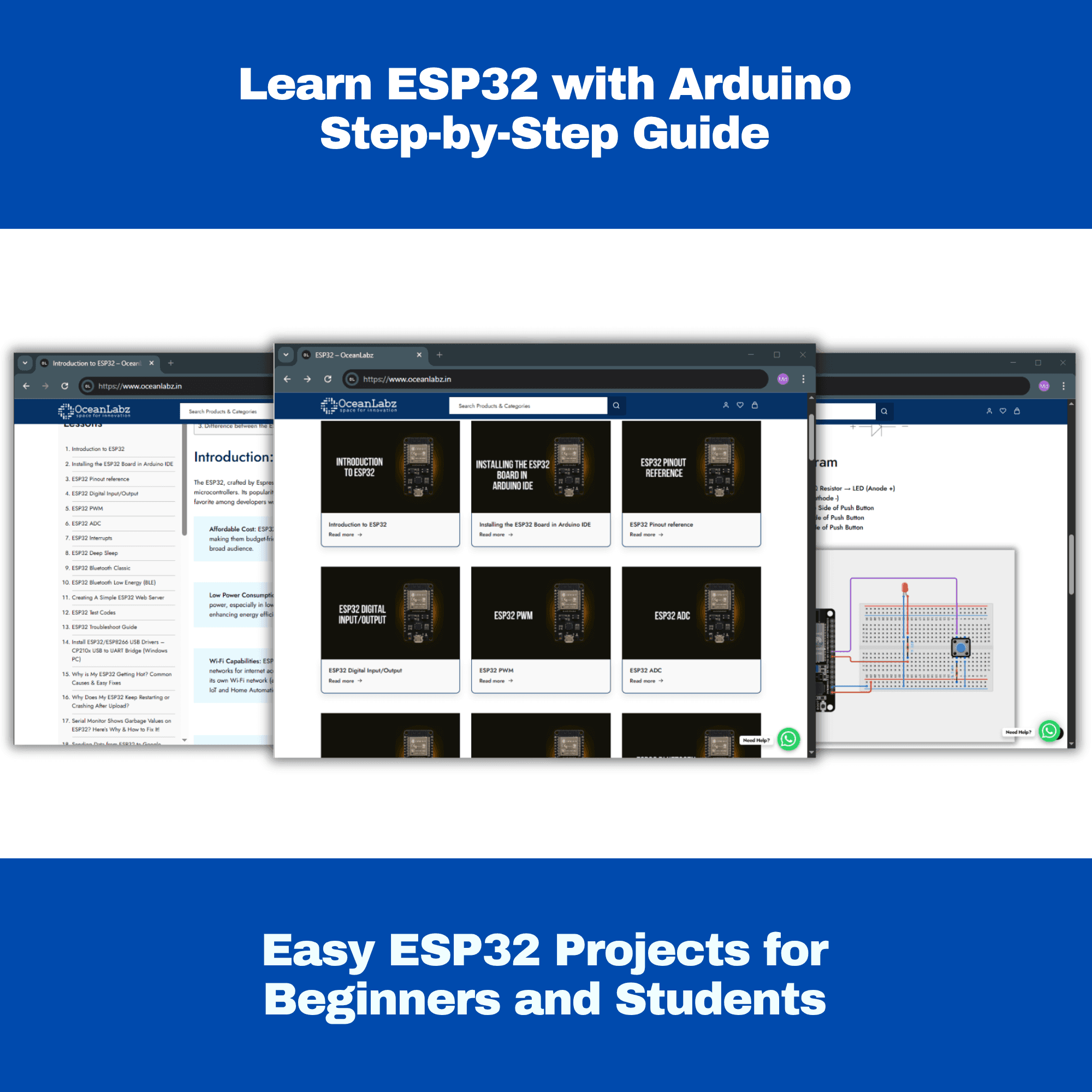 DIY Wireless IOT Ultimate Starter Kit with ESP32 Controller Board with C-Type Interface & Expension Board | 40+ Project Online Tutorials | Compatible with UNO, RPi, ESP32, | 42+ Components