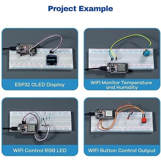 DIY Wireless IOT Super Starter Kit with ESP32 Controller Board & Expension Board | 30+ Project Online Tutorials & 30+ Challenges | Compatible with UNO, RPi, ESP32, Mega | 24+ Components