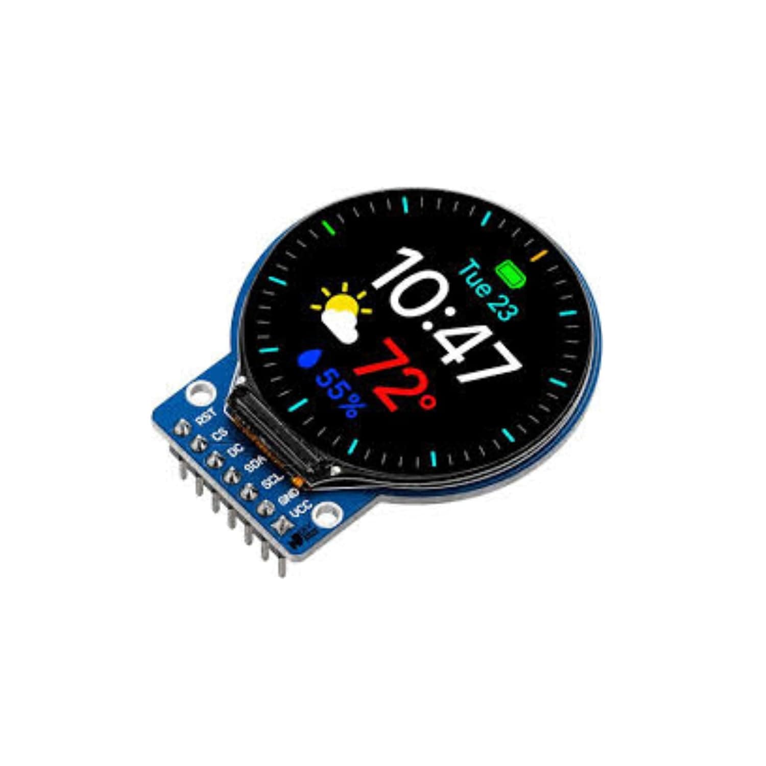 TFT Display 1.28 Inch Round TFT LCD Display | 240x240 IPS GC9A01 SPI Interface | High-Resolution Color Screen for UNO and Embedded Projects